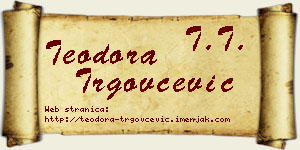 Teodora Trgovčević vizit kartica